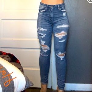Size 4 American Eagle Outfitters high waisted ripped jeans